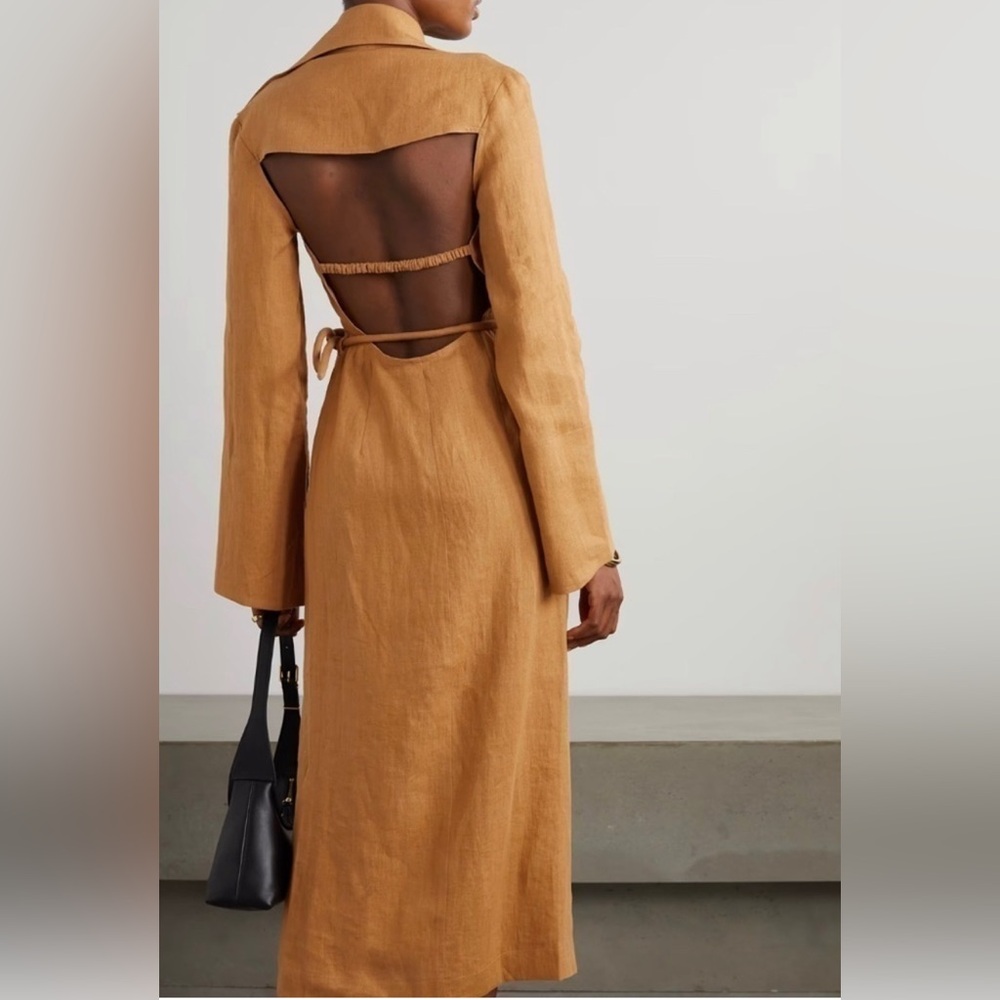 Nanushka  Farah Open-back  Wrap Midi Dress size M